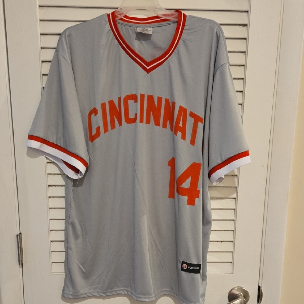 Colosseum Cincinnati Gray and Red Men's Jersey